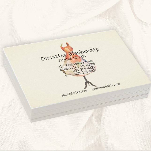 Carte De Visite Fun Créateur de mode Mannequin Torse personnalisé (Créateur téléchargé)