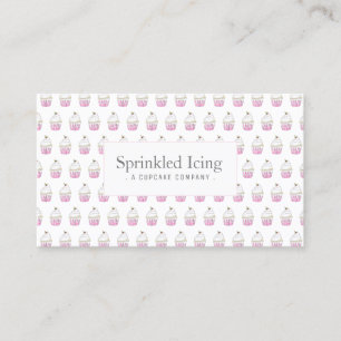 Carte de visite Fun Cute Unicorn Rainbow Cupcake