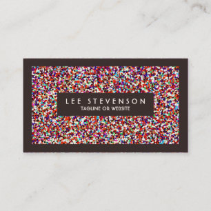 Carte De Visite Fun Festif Colorful Confetti Planificateur d'événe