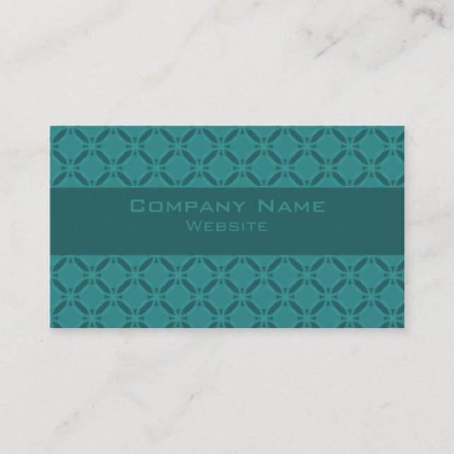 Carte de visite Funky Circle, Turquoise (Devant)
