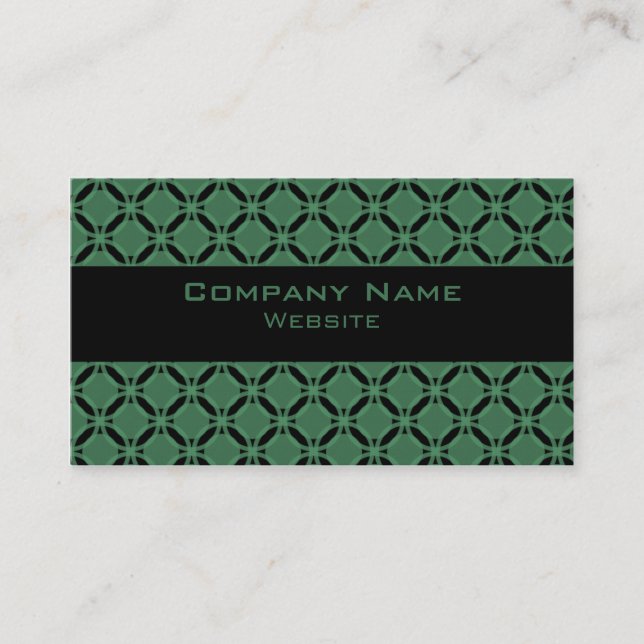 Carte de visite Funky Circle, Vert (Devant)