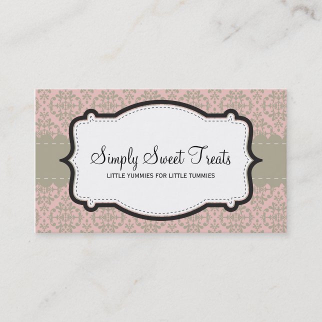 CARTE DE VISITE :: funky damask 1L (Devant)