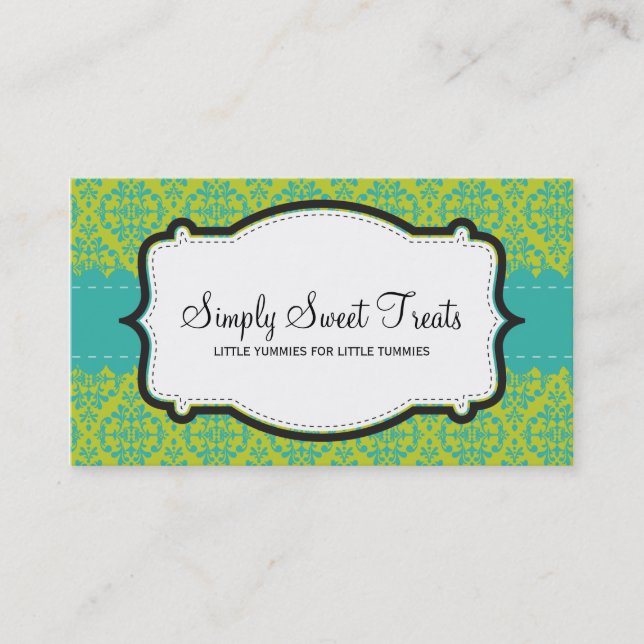 CARTE DE VISITE :: funky damask 6L (Devant)