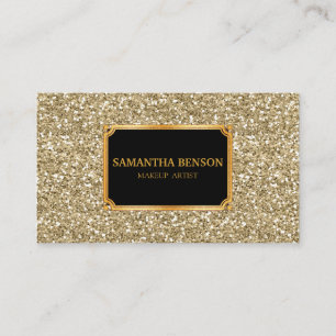 Carte De Visite Funky Gold Parties scintillant maquillage Artiste 