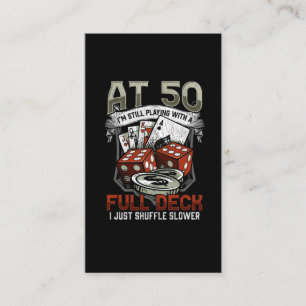 Carte De Visite Funny 50th Birthday Poker Player Cards Jeux