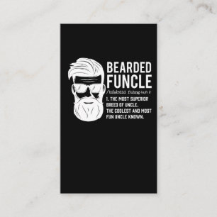 Carte De Visite Funny Bearned Uncle Définition Mustache Humour