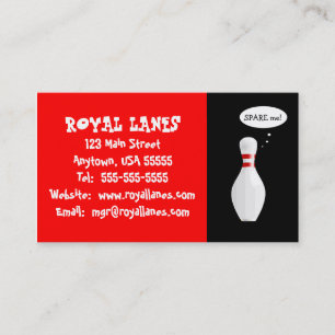 Carte De Visite Funny Bowling Alley