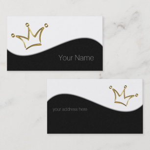 Carte De Visite Funny Couronne d'or - luxe royal 1