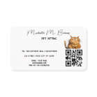 Funny Crazy Cats Chiens Animal Sitter QR Code Blan
