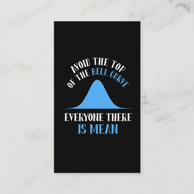 Carte De Visite Funny Data Science Bell Curve Computer Programmer (Devant)