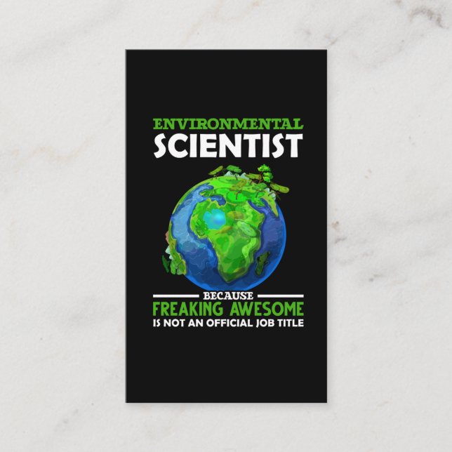 Carte De Visite Funny De l'environnement Scientifique Humour des s (Devant)