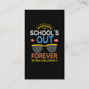 Carte De Visite Funny Enseignant préscolaire École de retraite R