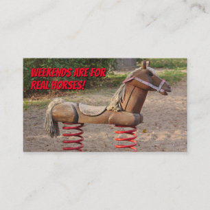 Carte De Visite Funny équitation école d'équitation rocking cheval