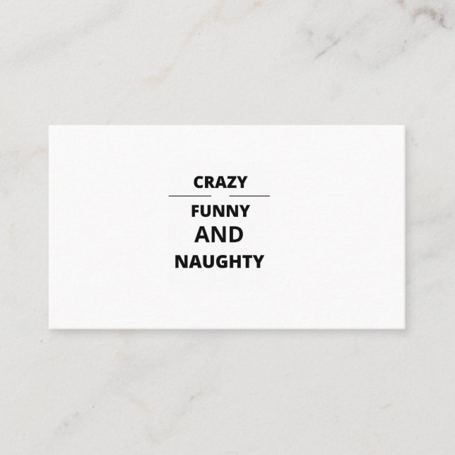 CARTE DE VISITE FUNNY ET NAUGHTY (Devant)