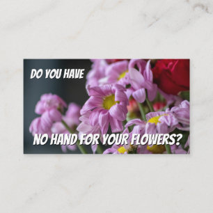 Carte De Visite Funny fané fleuriste expertise nécessaire bus