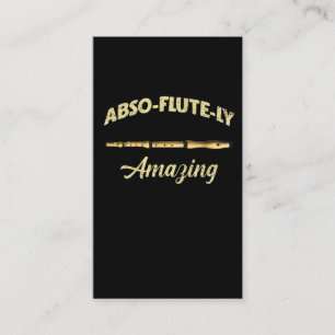 Carte De Visite Funny Flute Pun Instrument Extraordinaire Musical 