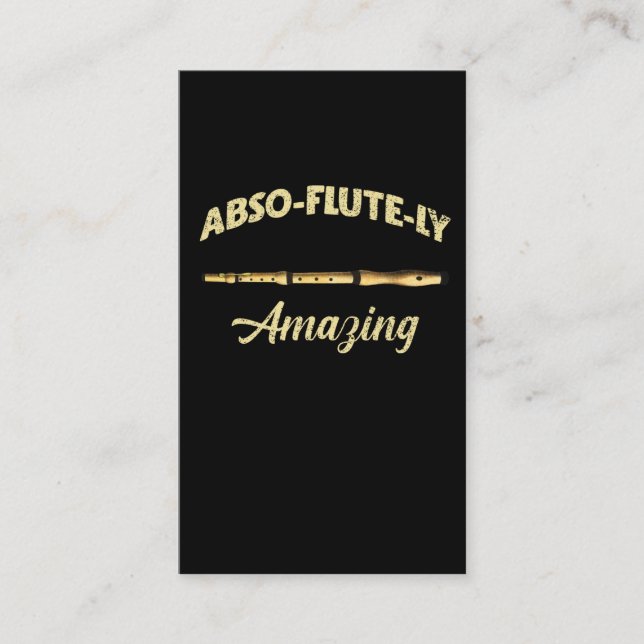 Carte De Visite Funny Flute Pun Instrument Extraordinaire Musical  (Devant)