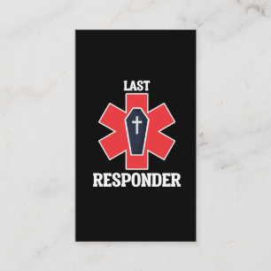 Carte De Visite Funny Funeral Director Mortician Dernier Responsab