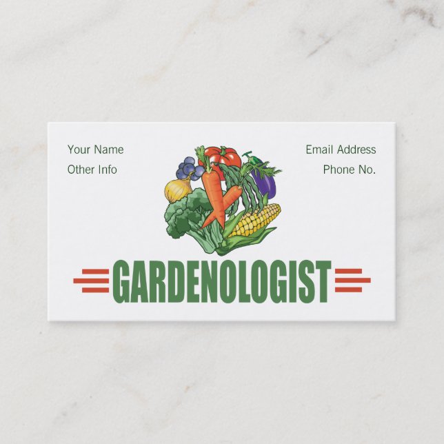 Carte De Visite Funny Gardener (Devant)