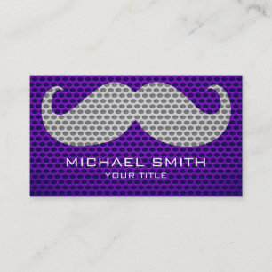 Carte De Visite Funny Mustache Trou métallique #3