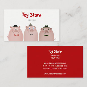 Carte De Visite Funny Pigs Enfants Jouets Restauration Cuisine Fer