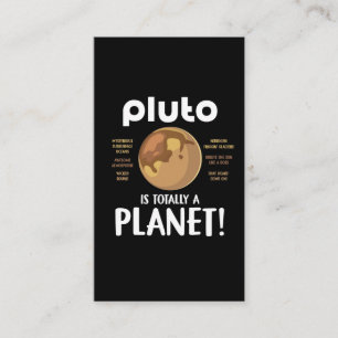 Carte De Visite Funny Pluto Planet Faits Humour d'astronomie scien