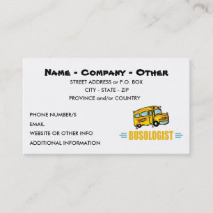 Carte De Visite Funny School Bus