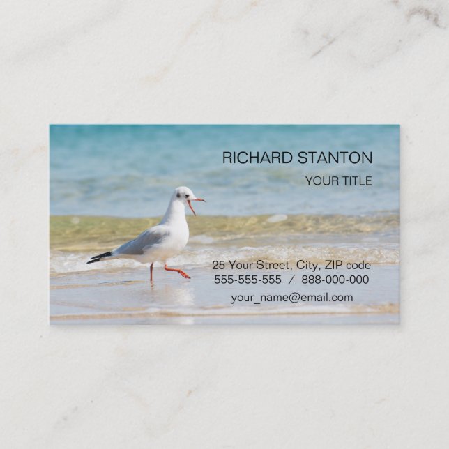 Carte De Visite Funny seagull (Devant)
