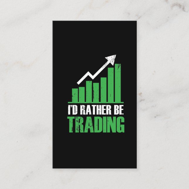 Carte De Visite Funny Stock Market Trading Day Trader Investisseur (Devant)