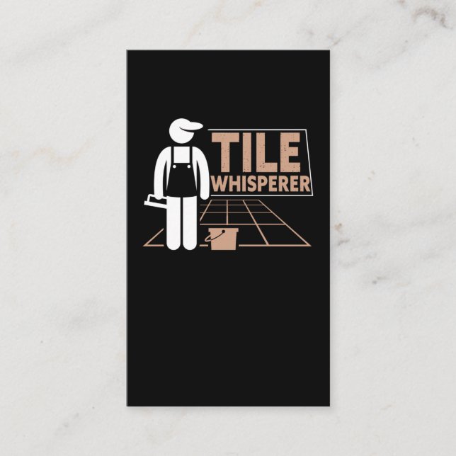 Carte De Visite Funny Tiler Père Artiste Carrelage Humour (Devant)