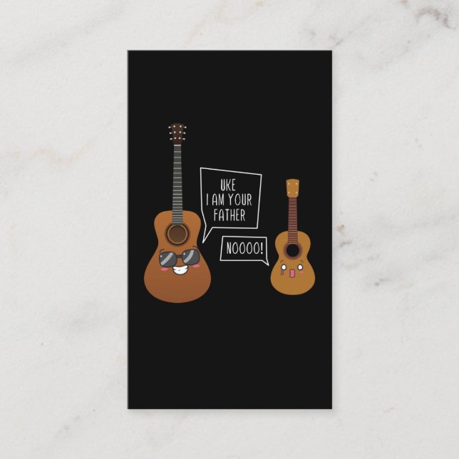 Carte De Visite Funny Ukulele Player Humour de musique de guitare (Devant)
