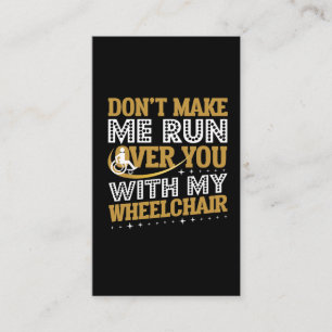 Carte De Visite Funny Whechair Humour Sarcasm Handicap Personnes