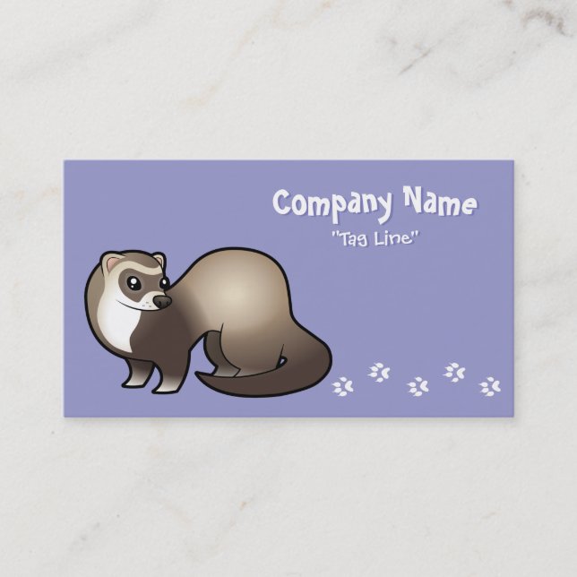 Carte De Visite Furet de bande dessinée (Devant)