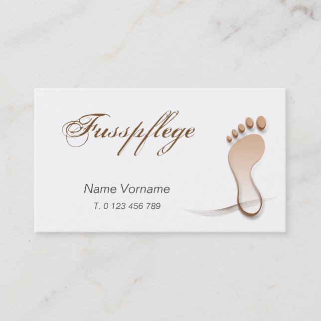 Carte De Visite fußpflege (Devant)