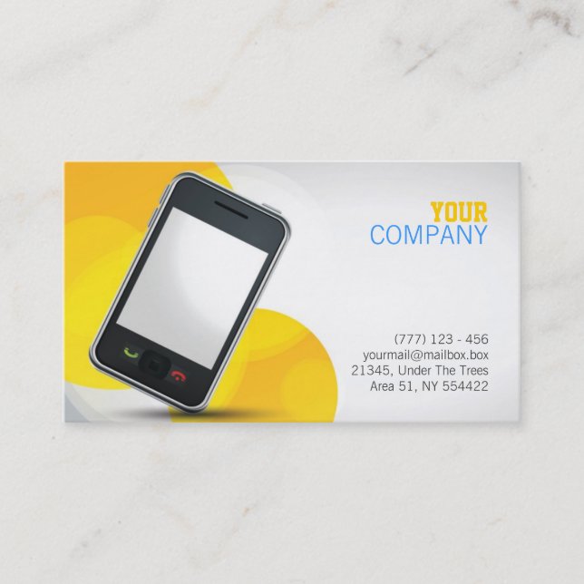 carte de visite futé de téléphone (Devant)