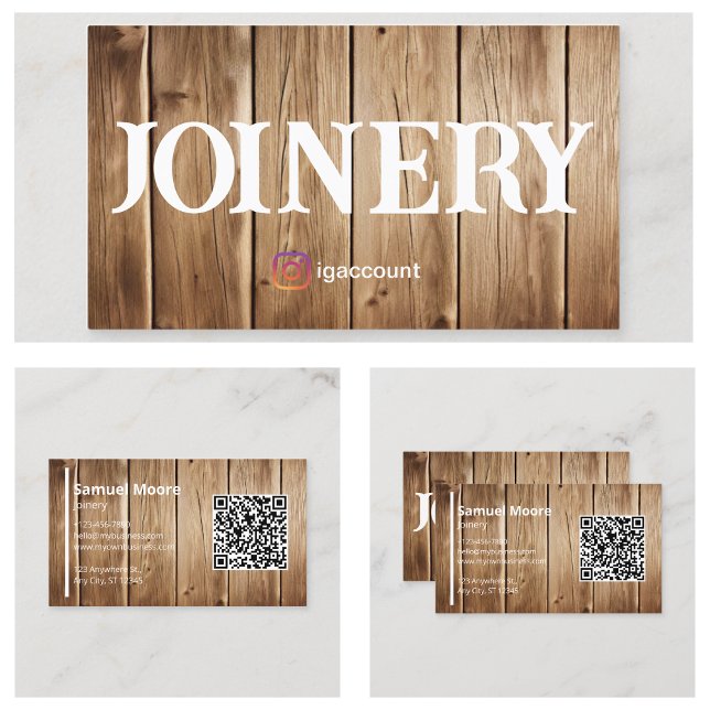 Carte De Visite Gabarits d'assemblage pour menuisiers (Woodworkers Joinery Templates Business Card
)