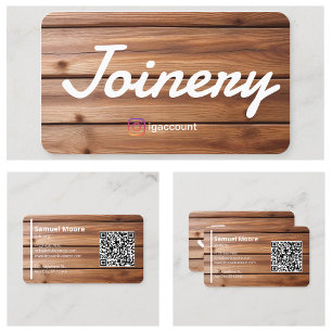 Carte De Visite Gabarits Menuiserie Code QR