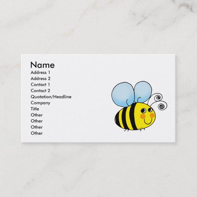 Carte De Visite gaffez l'abeille (Devant)