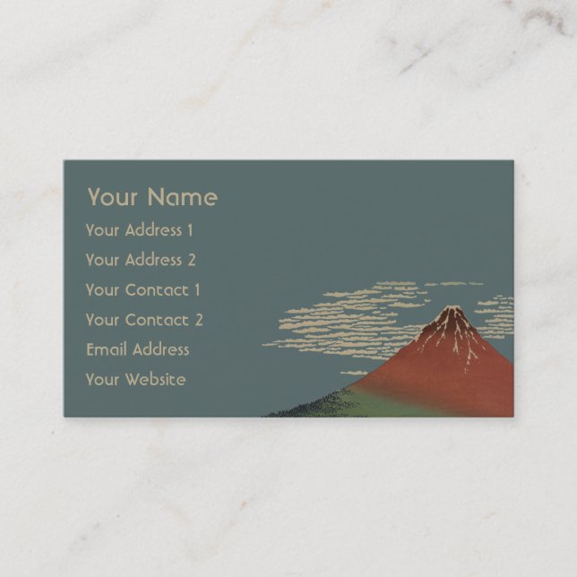 Carte De Visite Gaifū Kaisei par Hokusai Katshushika (Devant)