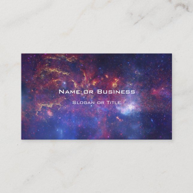 Carte De Visite Galaxie brillante dans l'espace (Devant)