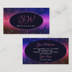 Carte De Visite Galaxie Colorée Universe Parties scintillant étoil