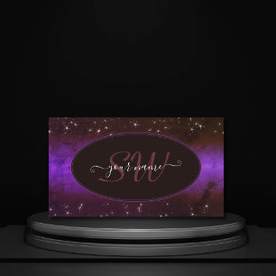 Carte De Visite Galaxie de Parties scintillant violette bordeaux f