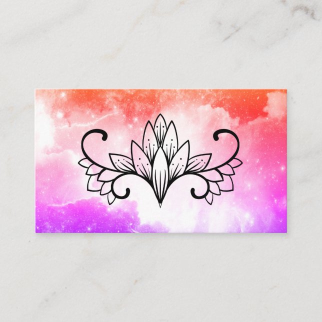 Carte De Visite Galaxie de pourpre de rose d'univers de nébuleuse (Devant)