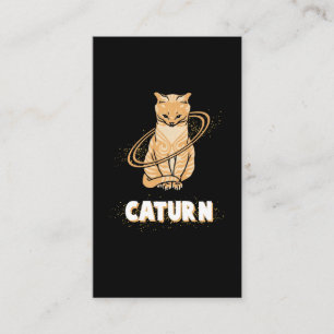 Carte De Visite Galaxy Cat Astronaut Saturn Planète Espace Kitten
