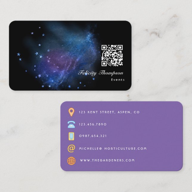 Carte de visite Galaxy Glitter (Devant / Derrière)