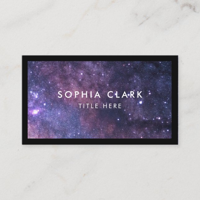 Carte De Visite Galaxy Personnalisé Luxe Moderne Élégant (Devant)