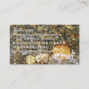 Carte De Visite Galets Brown et gris naturel Abstrait