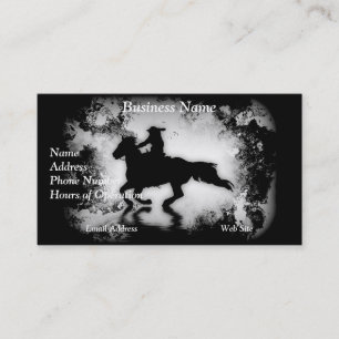 Carte De Visite Galloping Horse et Rider de style occidental