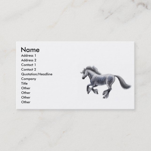 Carte de visite galopant de cheval de trait (Devant)