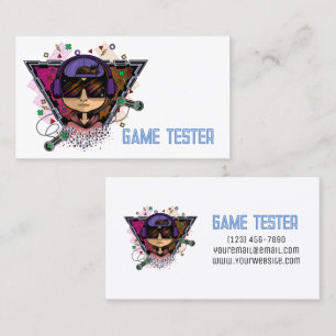 Carte De Visite Gamer Boy Game Tester